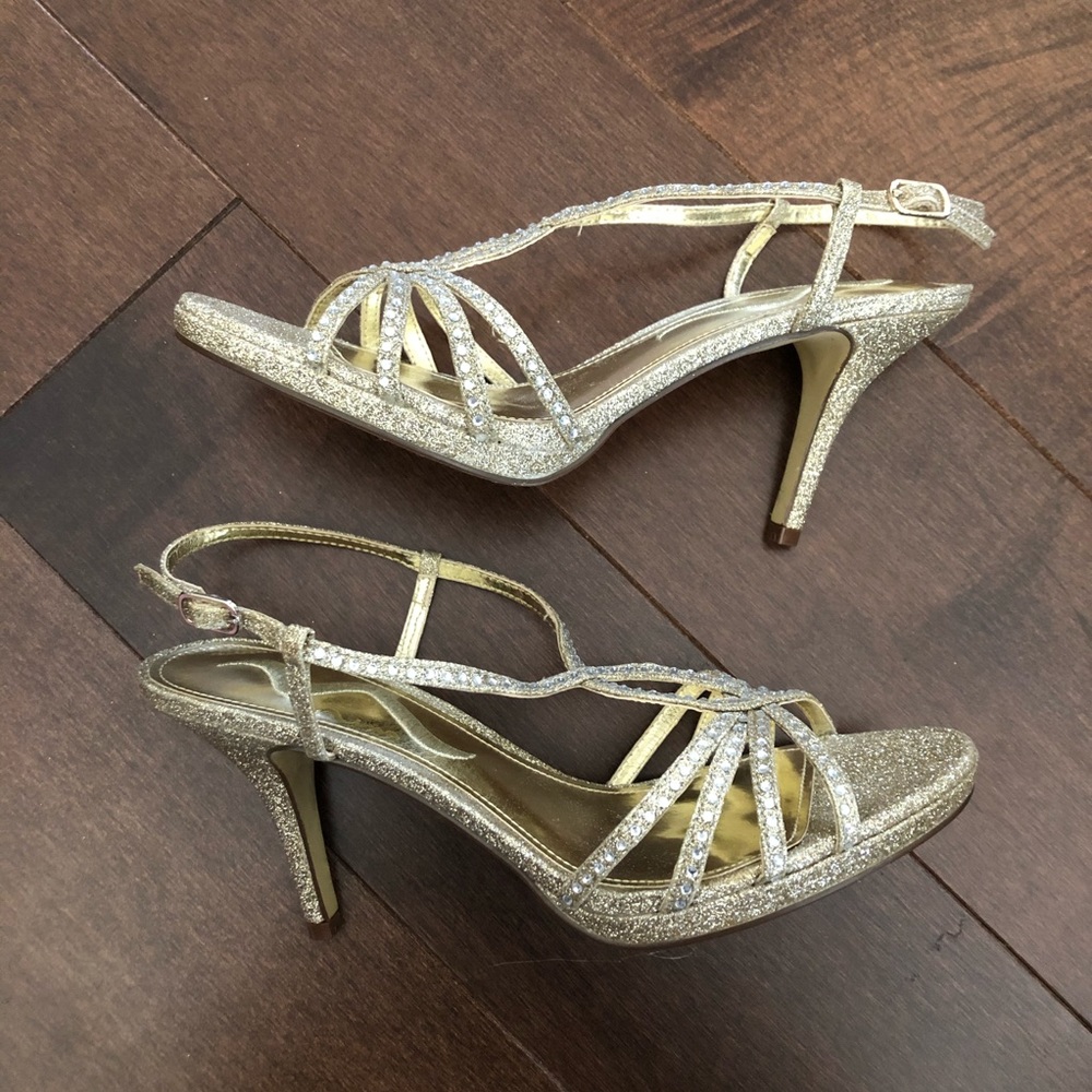 NINA Bettina Rhinestone Sandal Heels